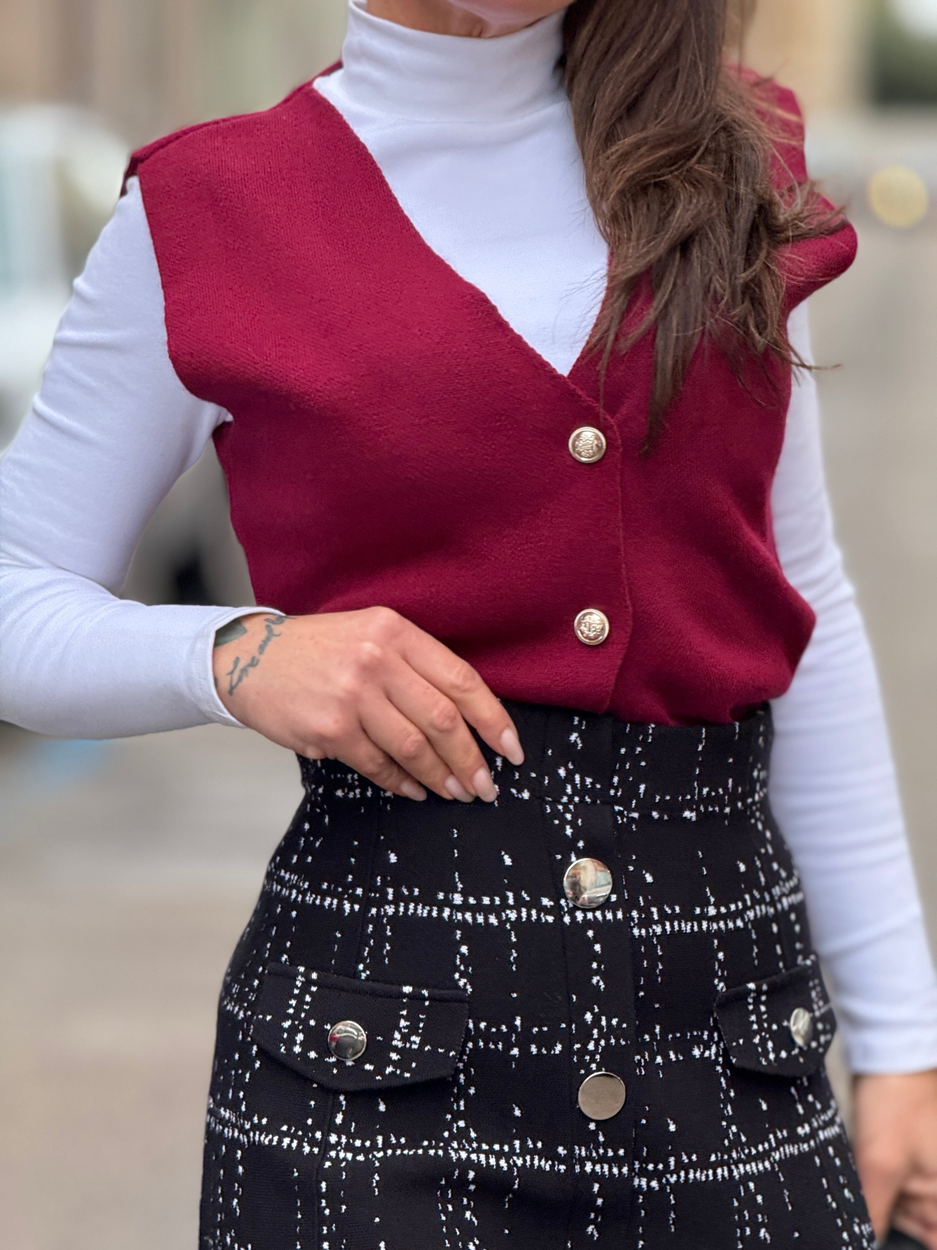 Gilet bordeaux