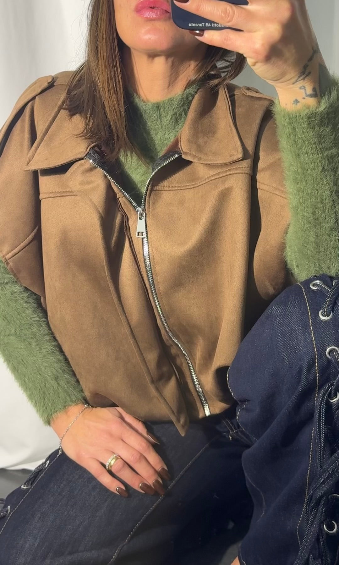 Bomber Smanicato Renna