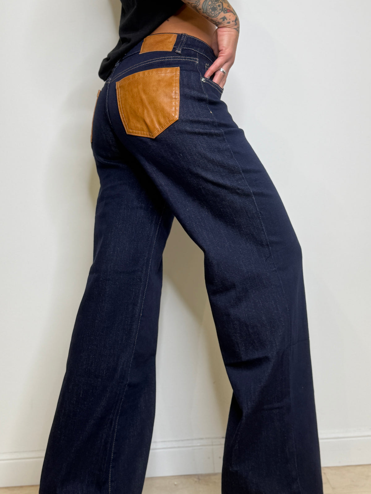Denim Patch cuoio