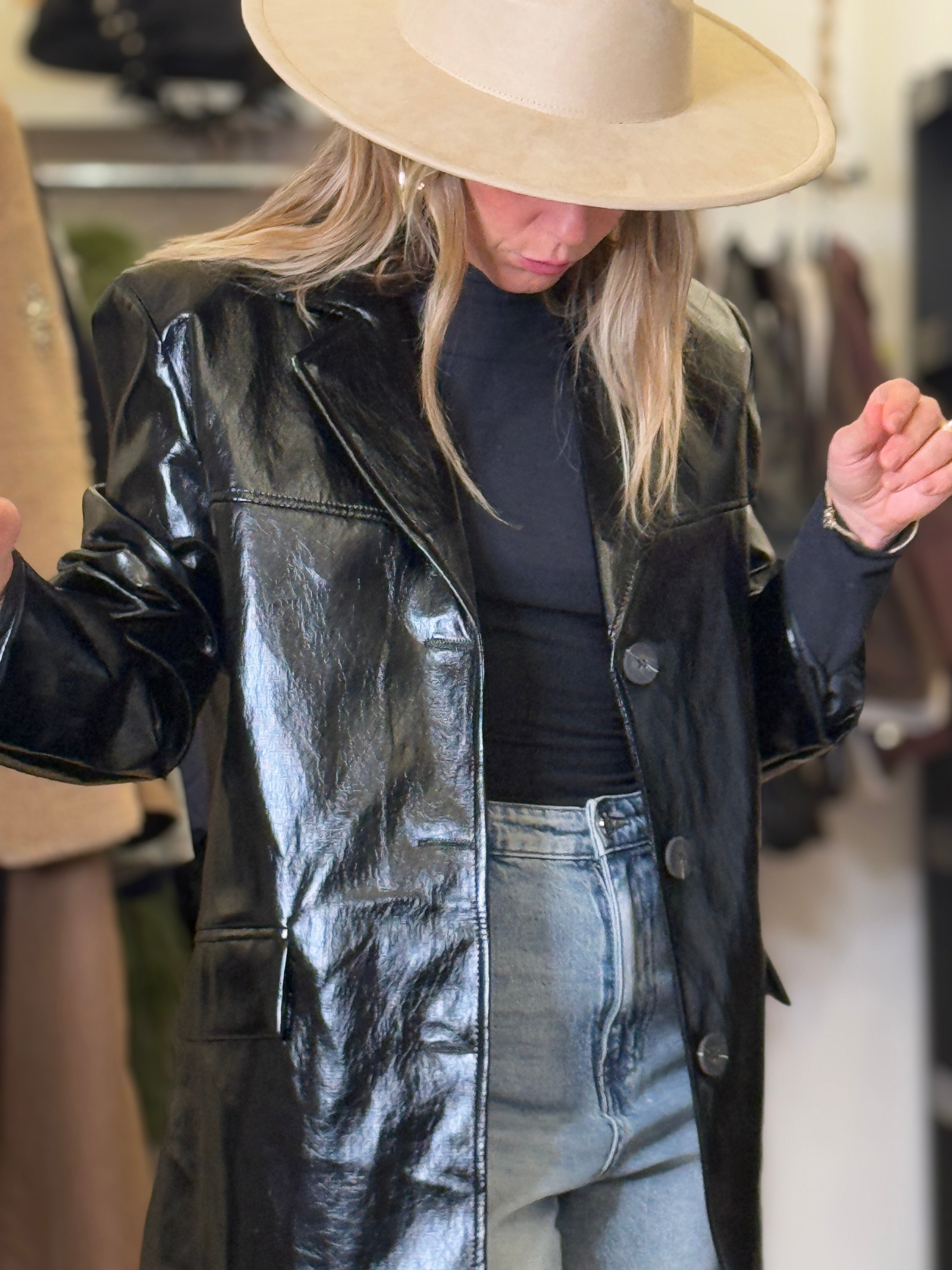 Giacca Blazer ecopelle
