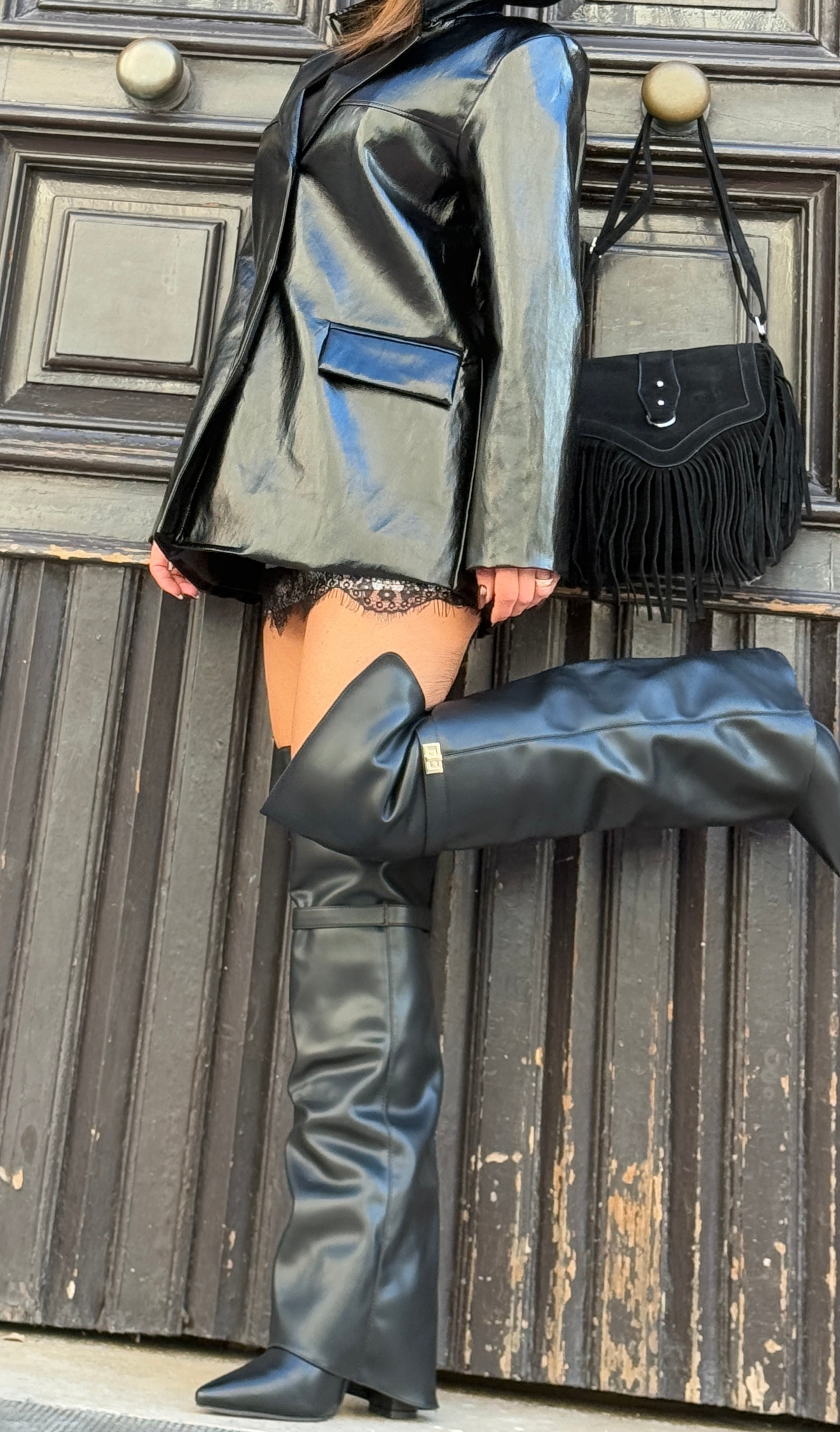 Giacca Blazer ecopelle