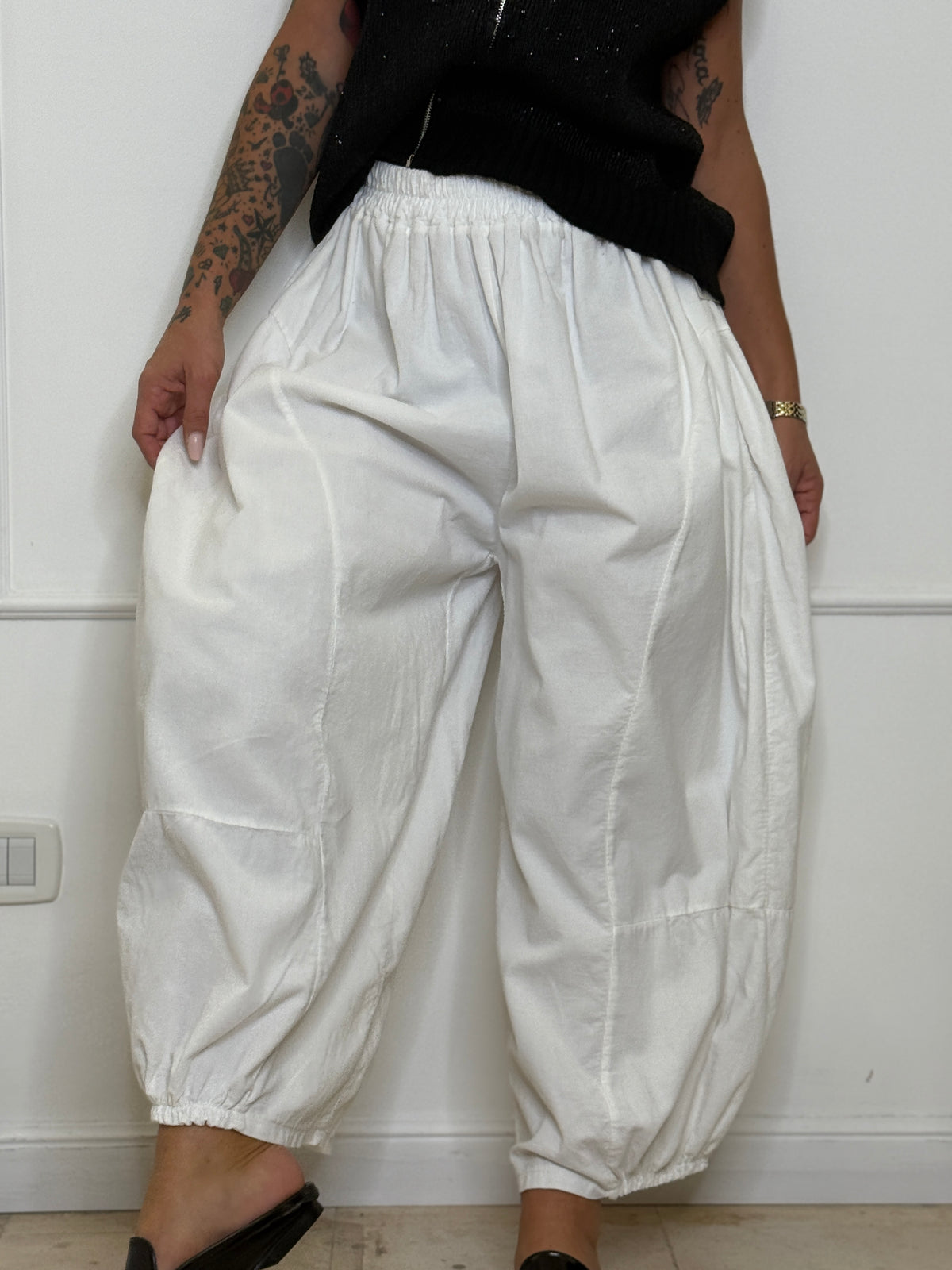 Pantalone Fluffy White