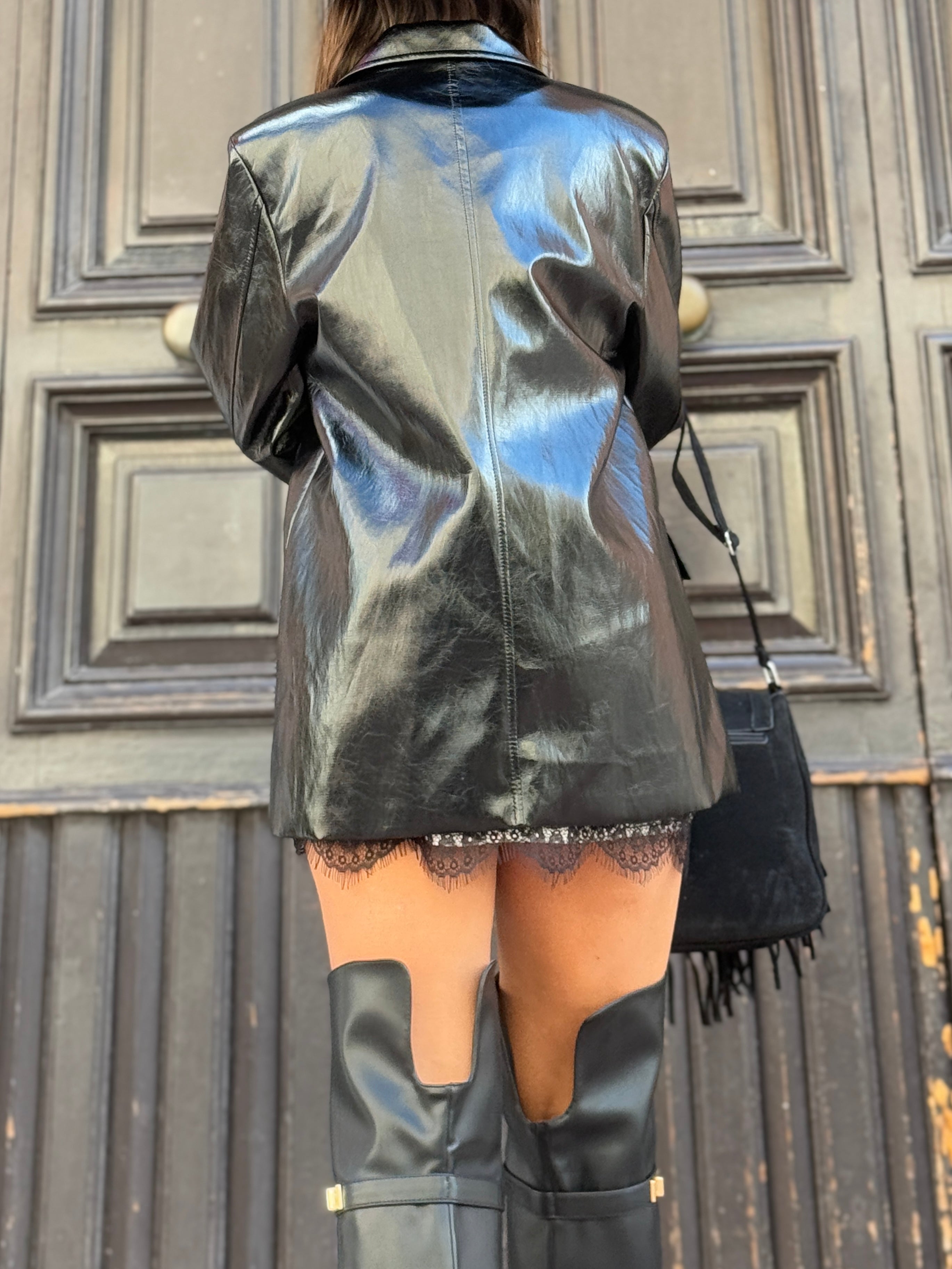 Giacca Blazer ecopelle
