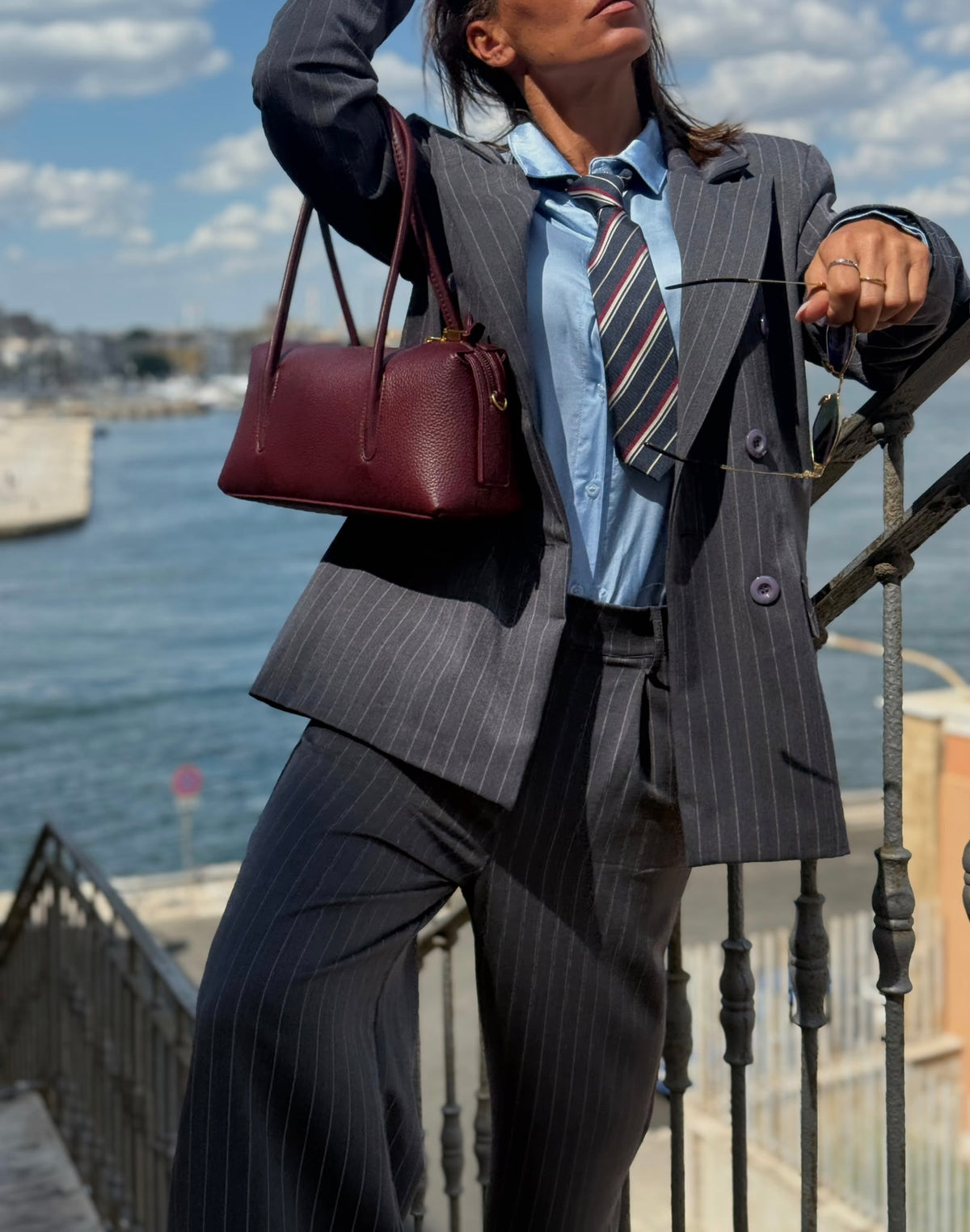 Tailleur gessato “Office”
