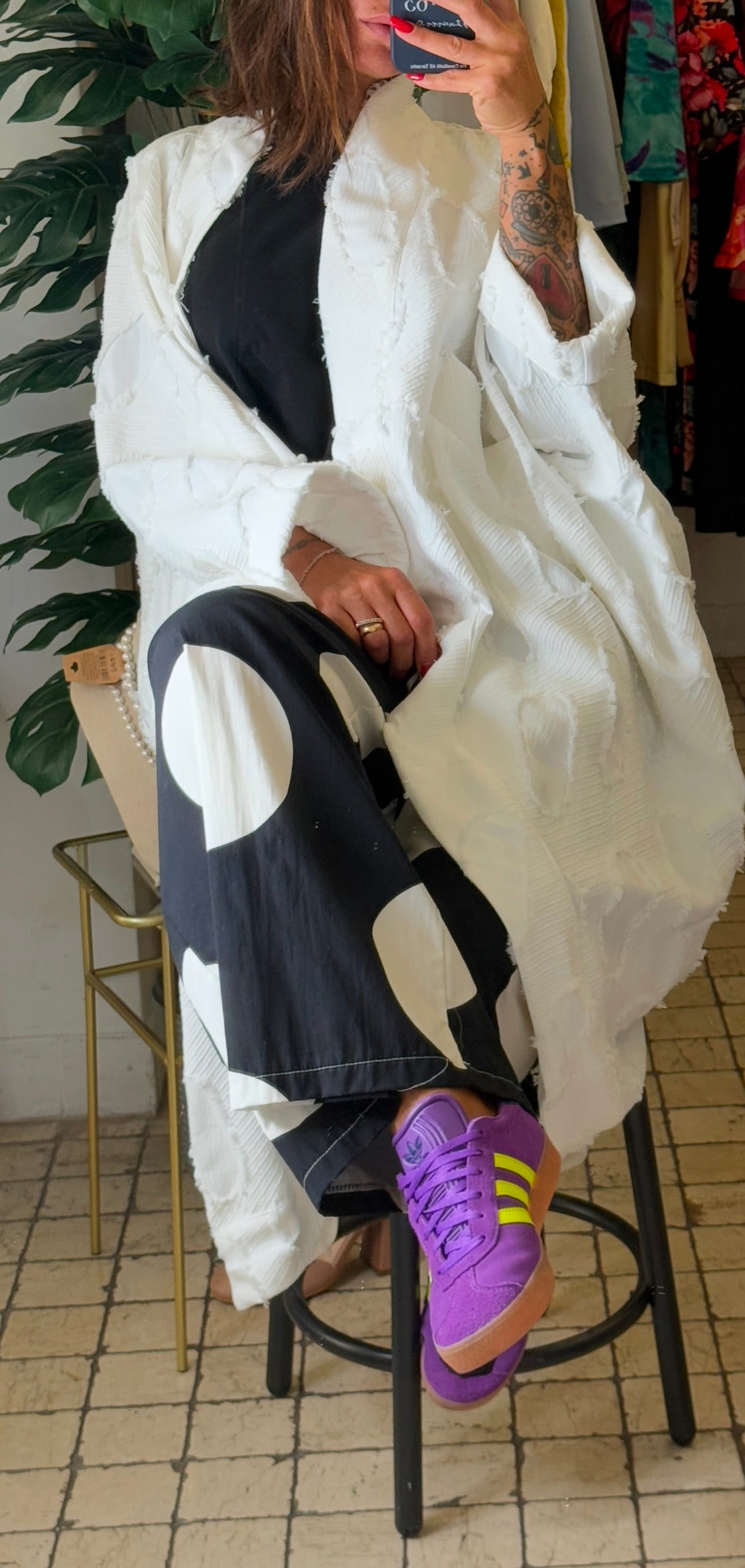Pantalone in cotone Pois