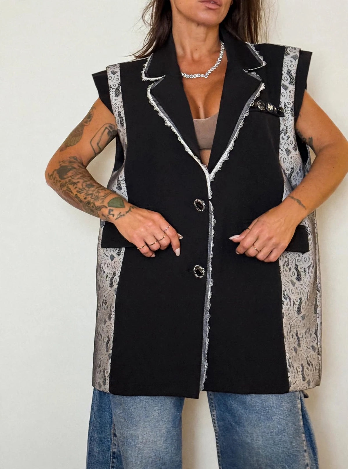Gilet Noir Pizzo