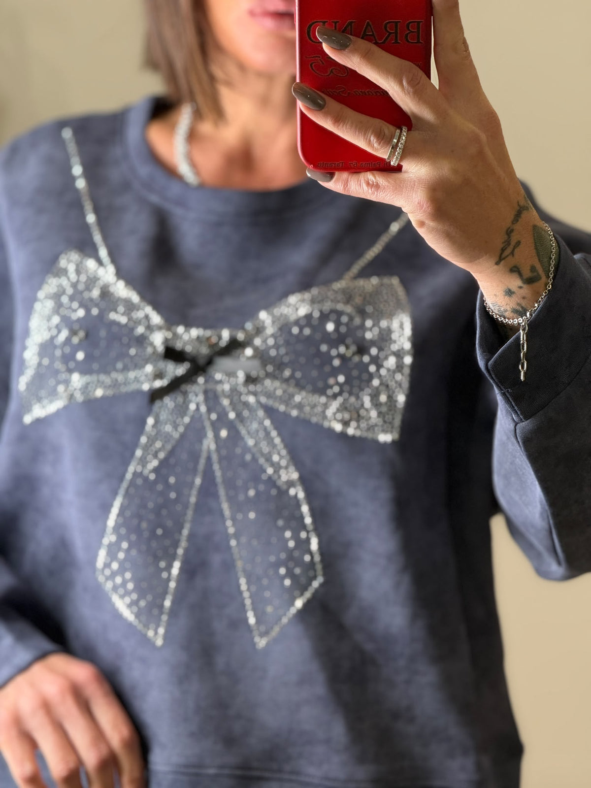 Felpa Glam Bow