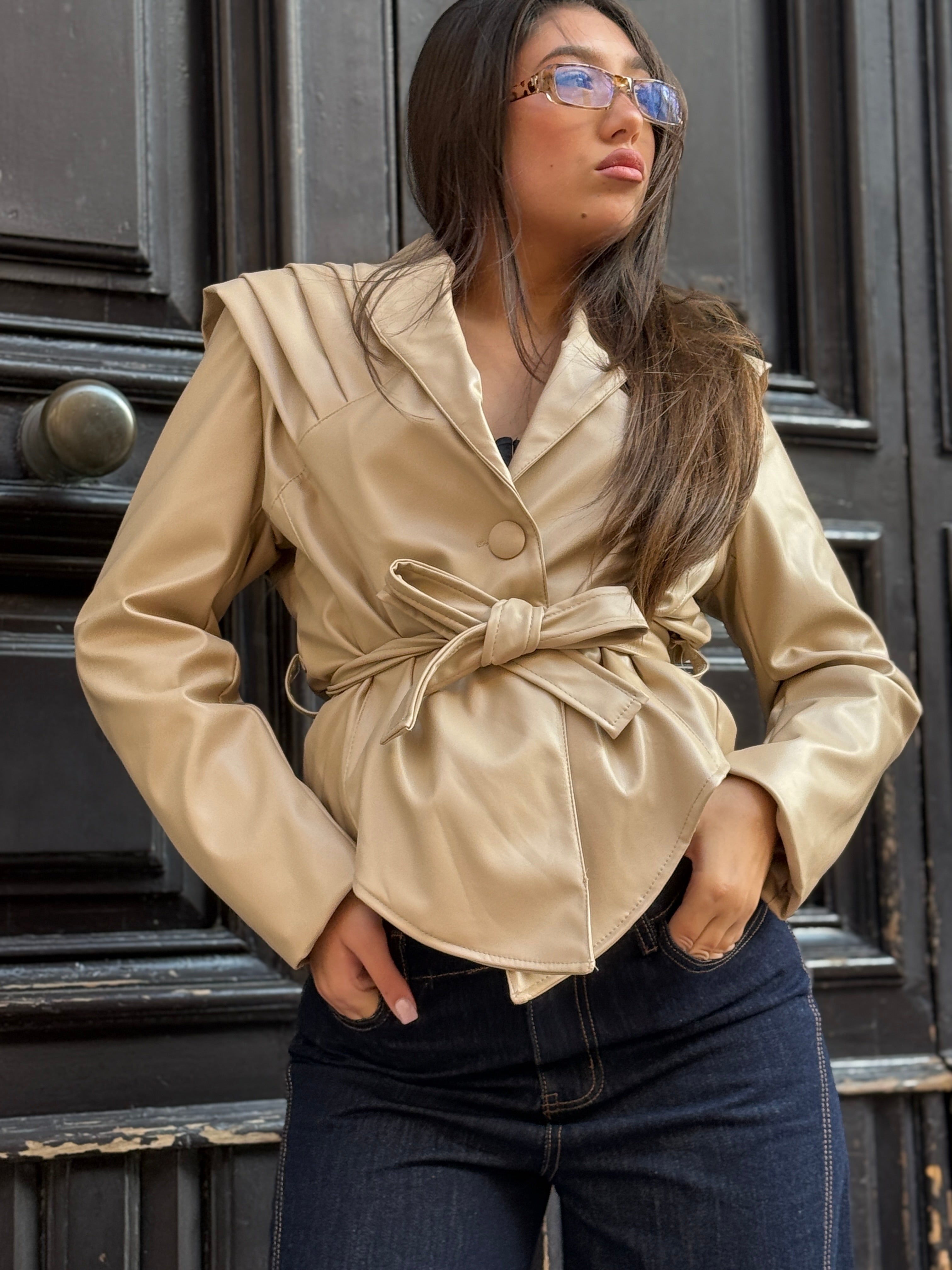 Giacca in pelle Mademoiselle