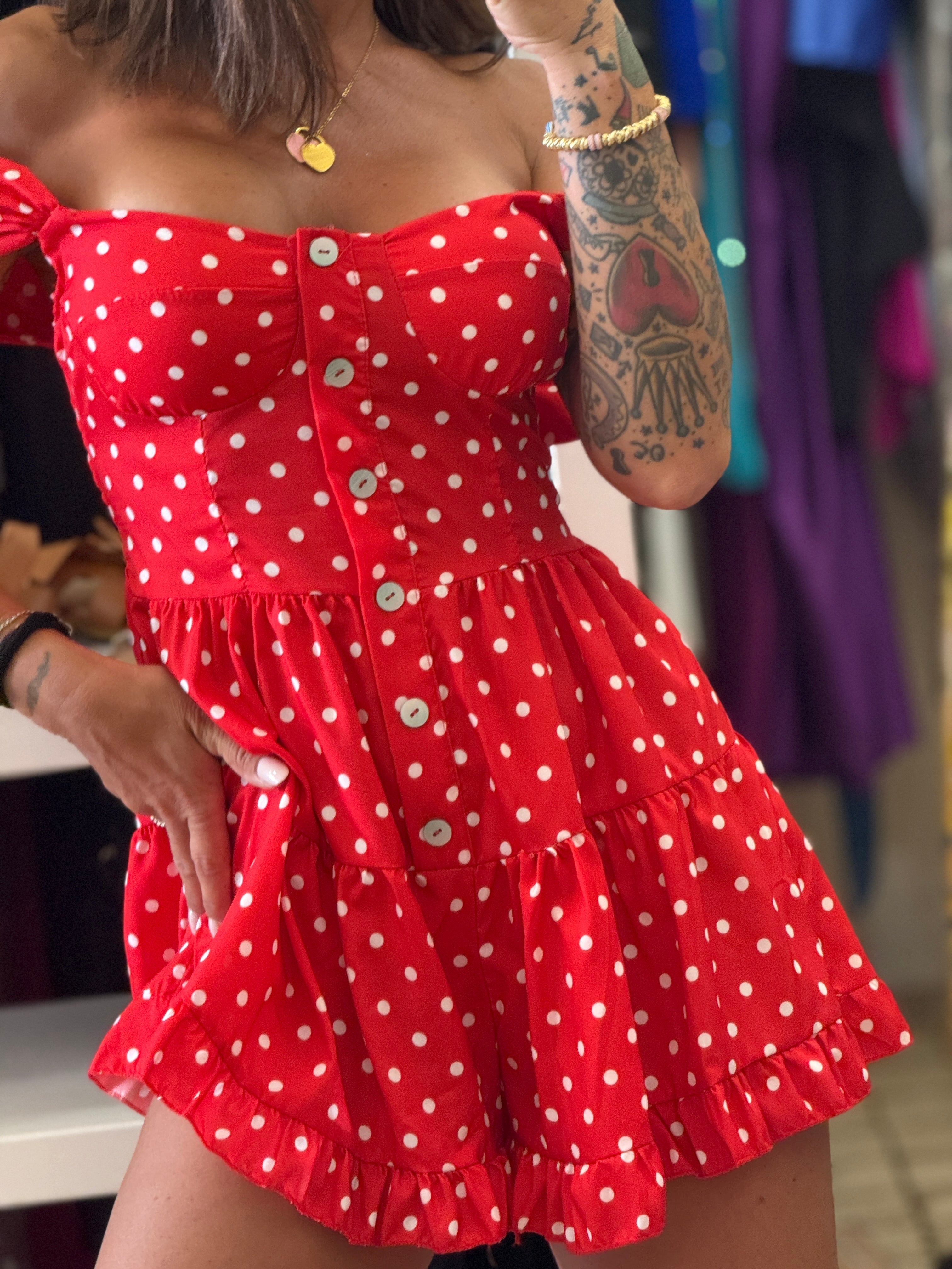 Abitino a short Pois
