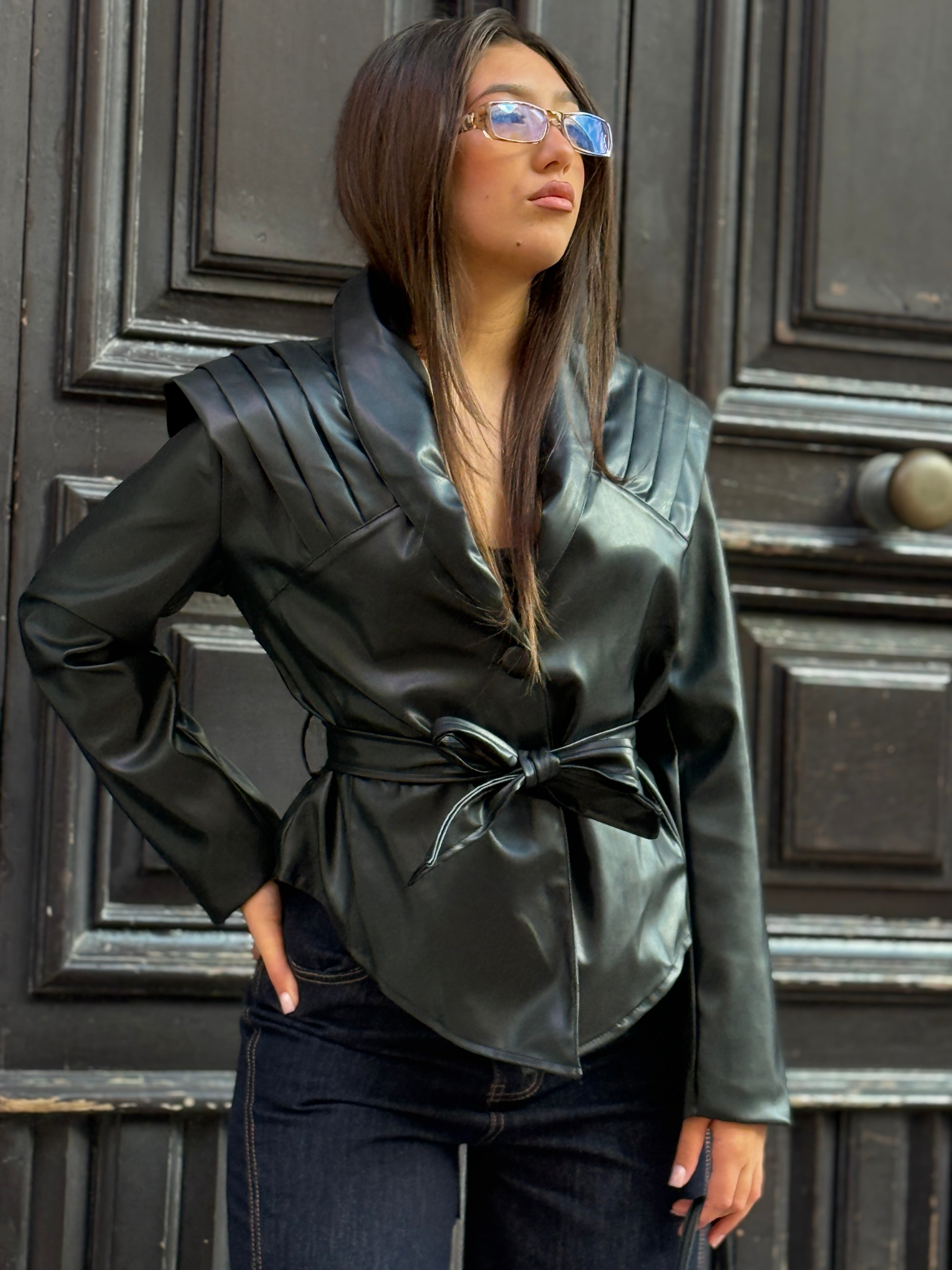 Giacca in pelle Mademoiselle