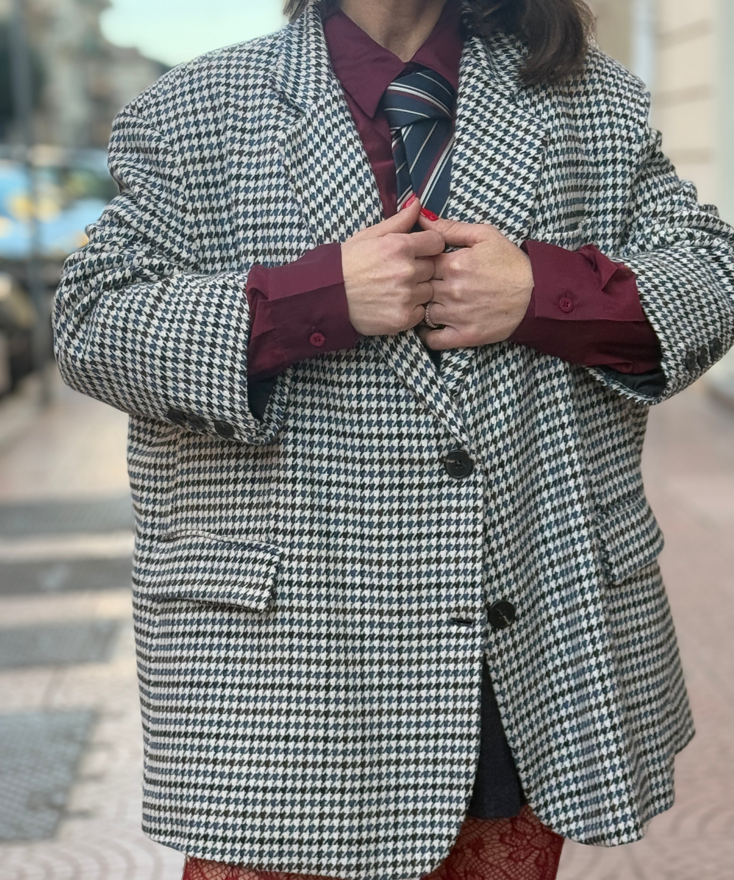 Giacca Blazer pied de poul