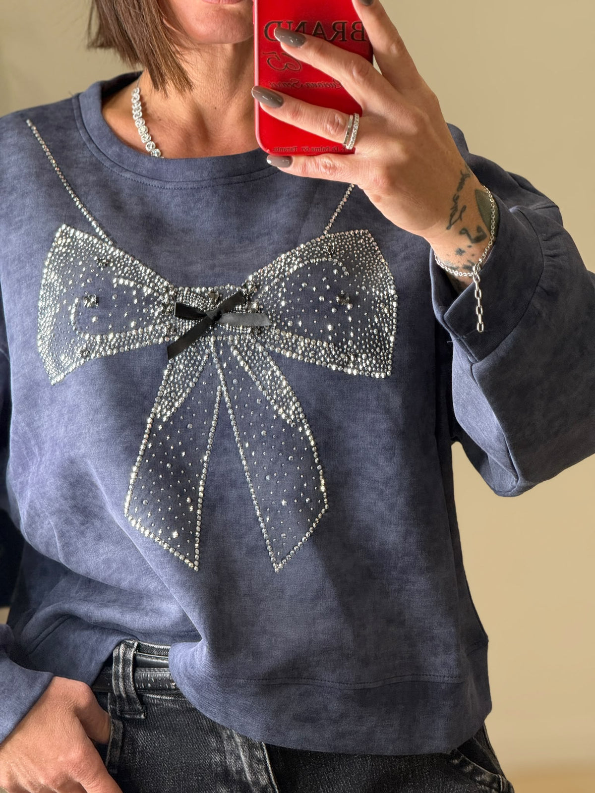 Felpa Glam Bow