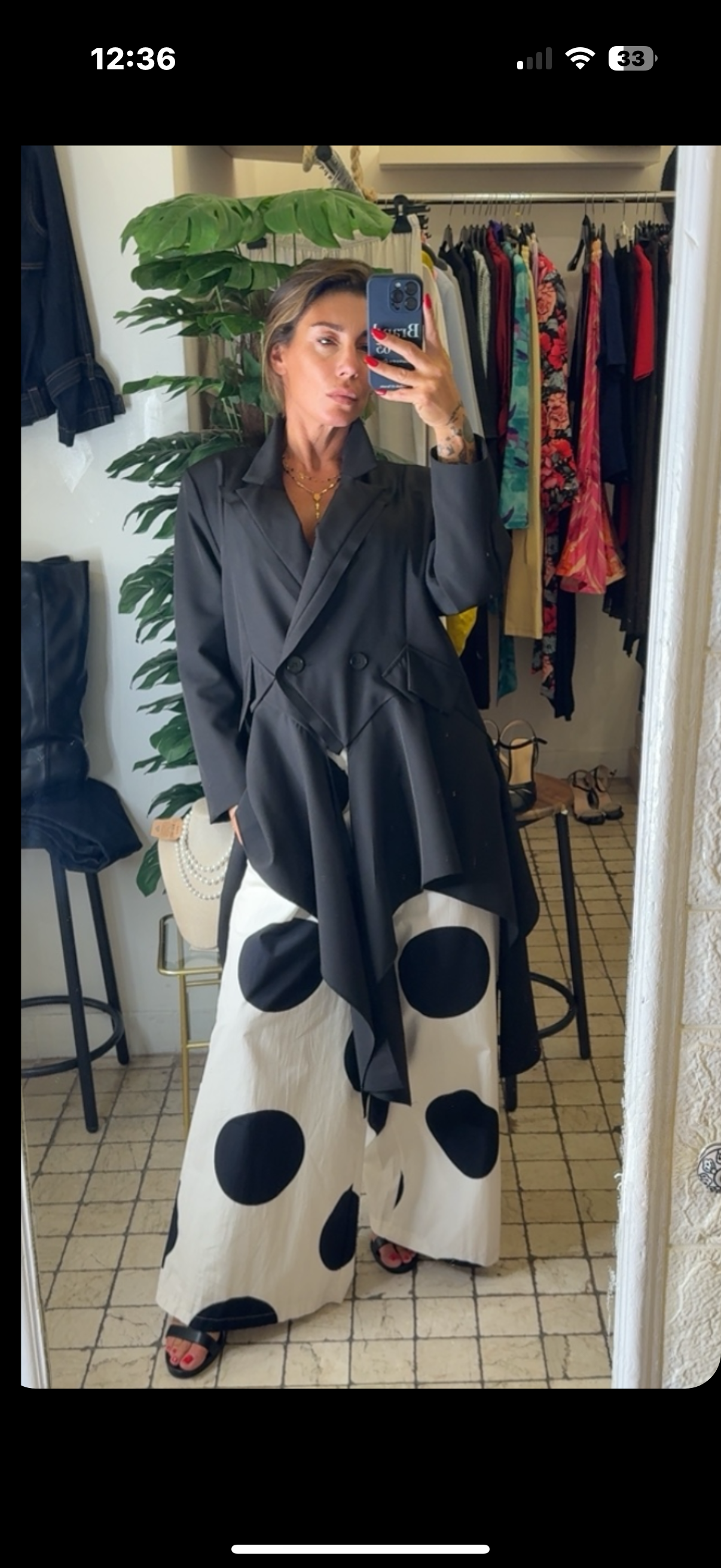 Pantalone in cotone Pois