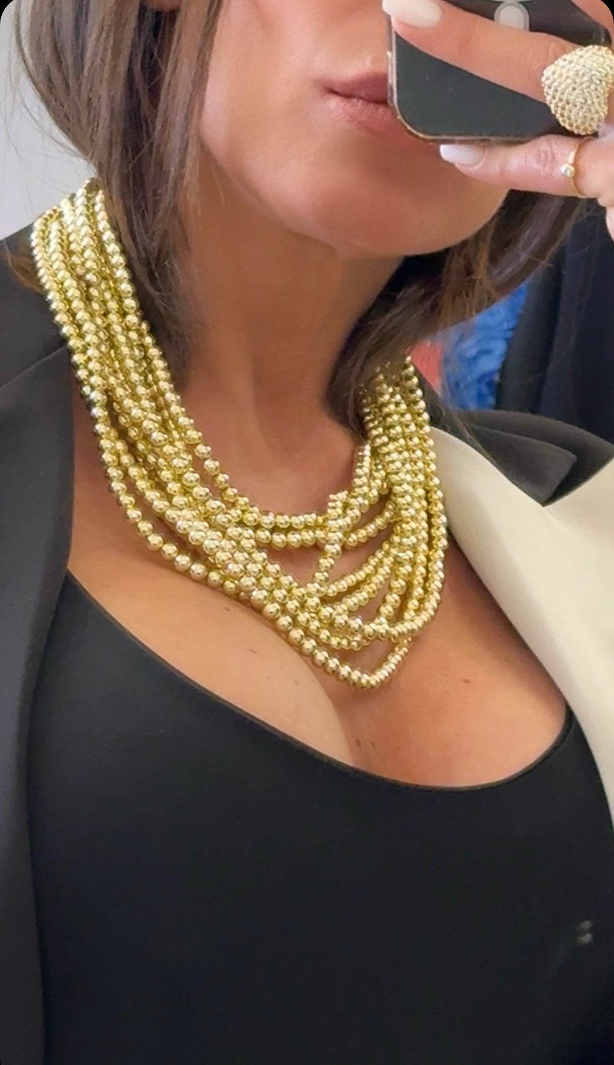Collana Perle dorate