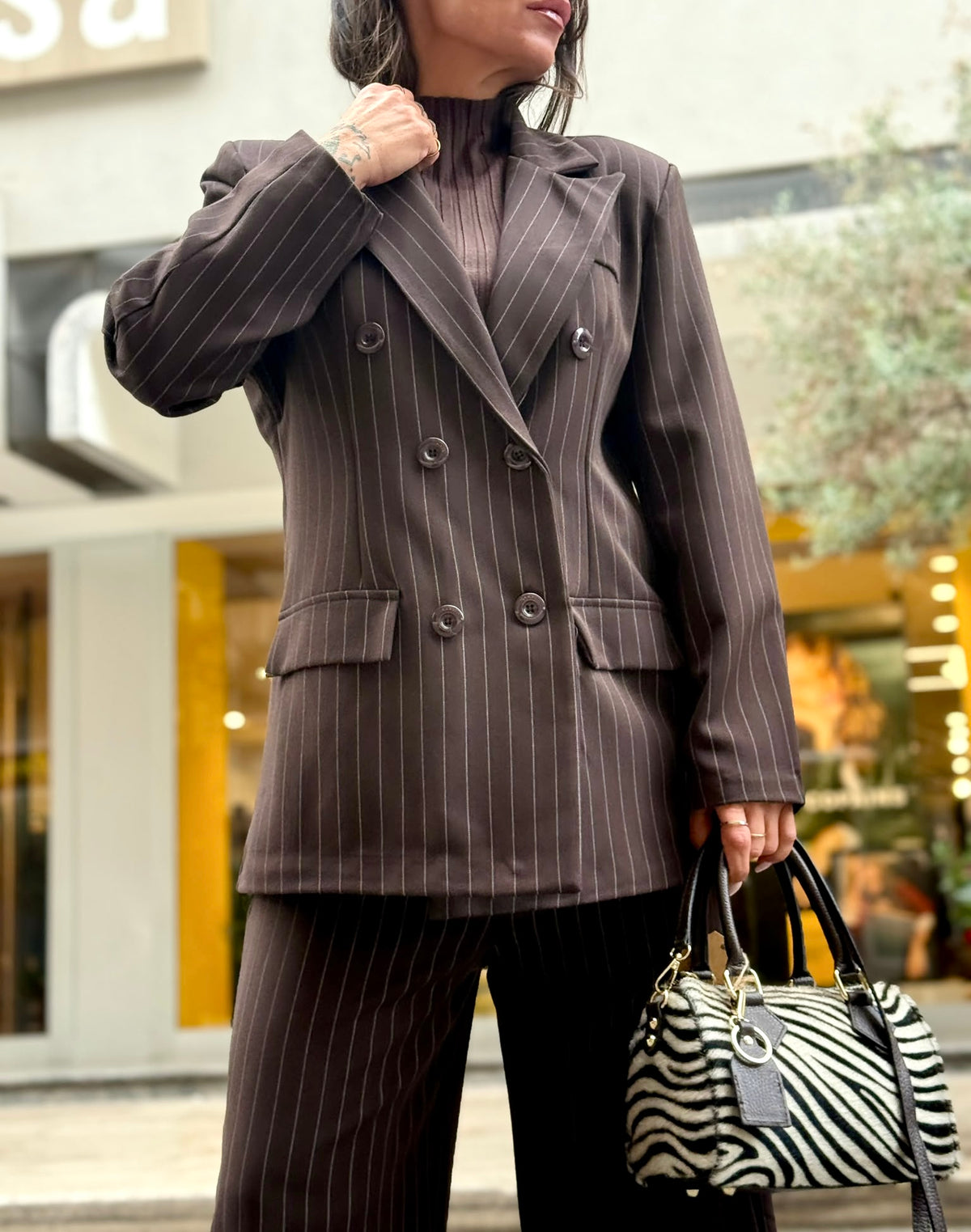 Tailleur gessato “Office”