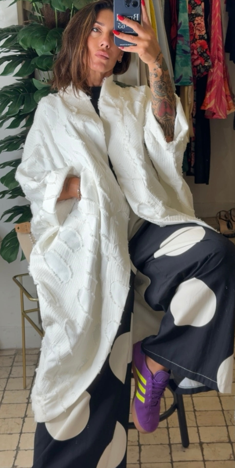 Pantalone in cotone Pois