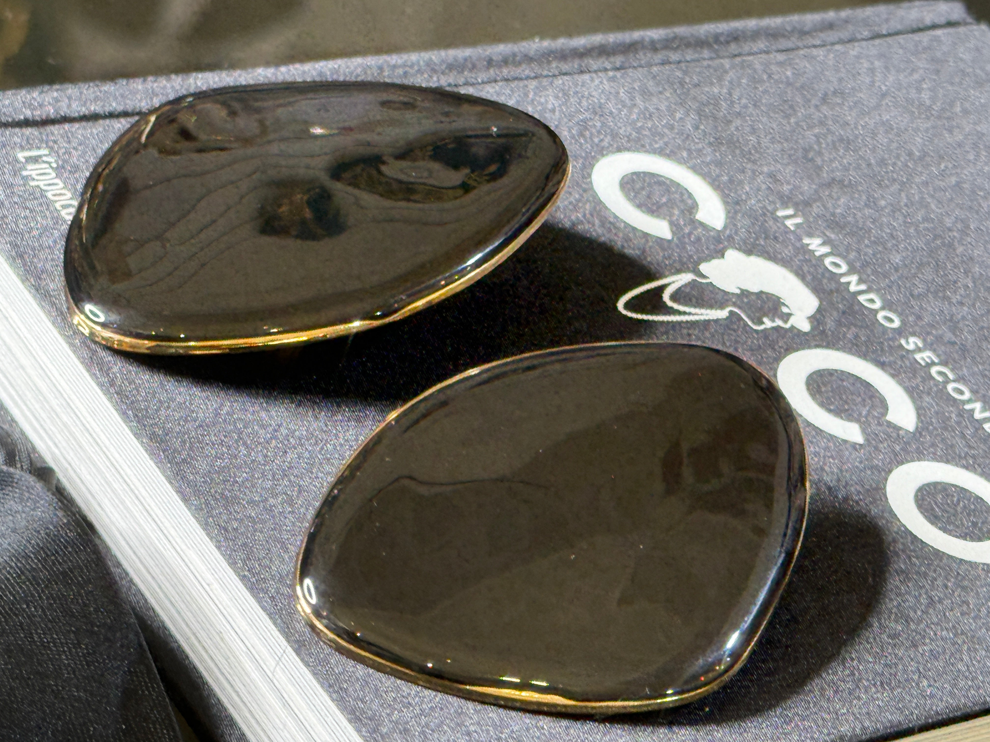 Orecchini nero & Dorato